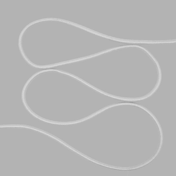 Резинка шляпная (шнур эластичный) ⌀2.0 мм / 100 метров, 0370-0200, С501 - белый