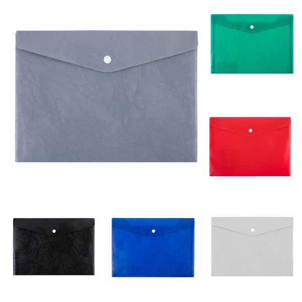 Папка-конверт с кнопкой A4 180 мкм волокно, 10 шт, ассорти EC21113200, Expert Complete