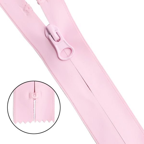 Молния спираль (витая) Т7 (7 мм) 1 зам., н/раз., 18 см, скрытое звено, водонепрониц., 133 розовый, 10 шт