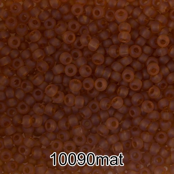 Бисер Preciosa 10/0 (2.3 мм), 500 г, 10090 mat (Ф631) коричневый мат.