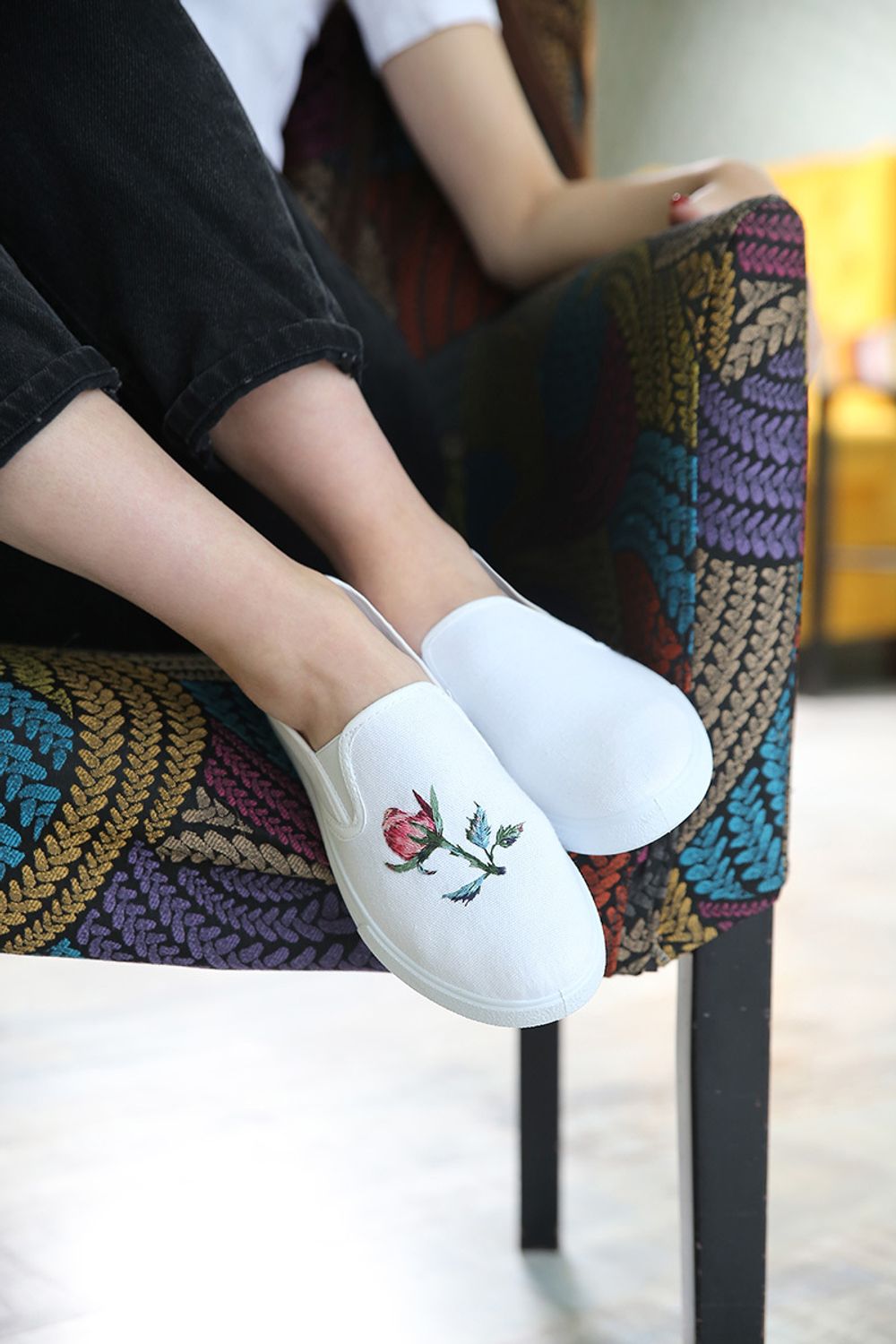 Набор для вышивания нитками Panna, Живая картина, Розовый бутон, 8х5,5 см