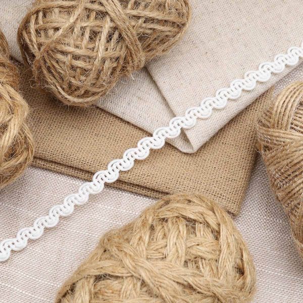 Тесьма декоративная вязаная 7мм, 10 метров, С1430Г7 белый