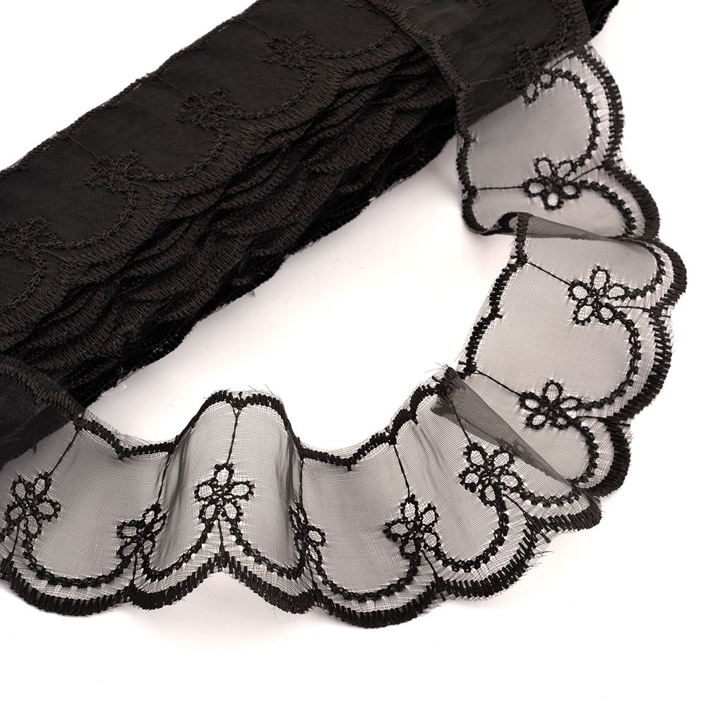 Кружево капроновое 40 мм / 13.7 м, TBS.D2026S цв.02 черный, Kruzhevo Кружево капроновое 40 мм / 13.7 м, TBS.D2026S цв.02 черный, Kruzhevo