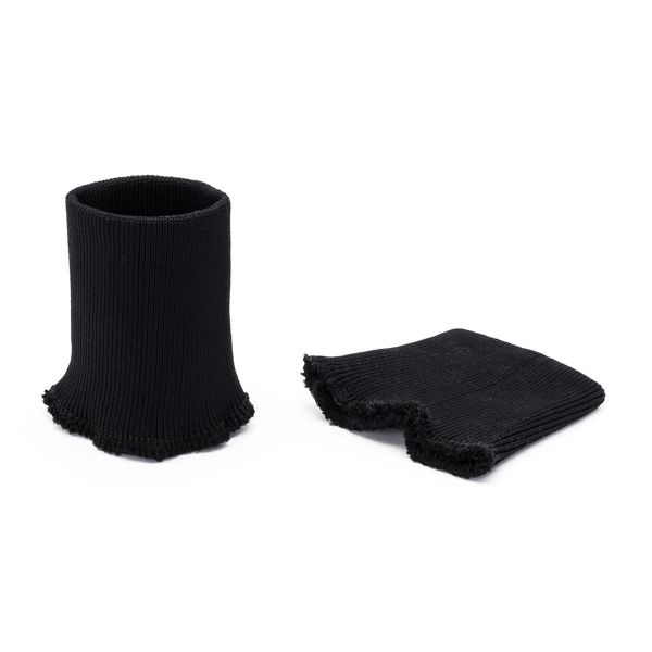 Манжеты трикотажные 9.0х9.5 см, 1 пара, средней плотности 14 кл, 1х1, 8001 черный