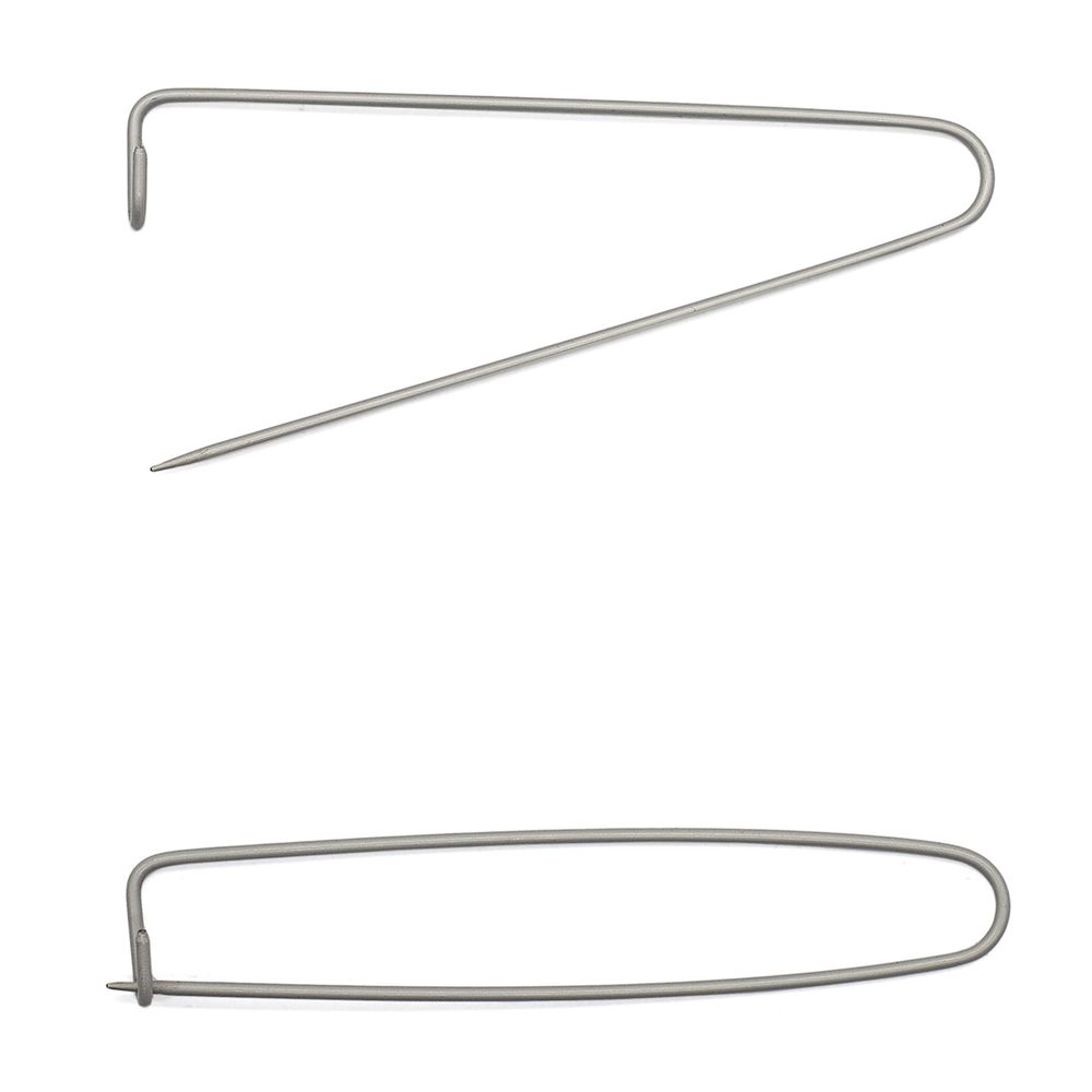 Булавки для незакрытых петель 125 мм, алюминий жемчужно-серый, 2 шт в упак, Prym