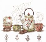 Набор для вышивания нитками Сделай своими руками, Хранители чая (хлопок), 24.5х22 см