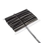 Кант декоративный на сетке с металлическими бусинами 10 мм / 41.14 метров, черный/серебро, 3Al289