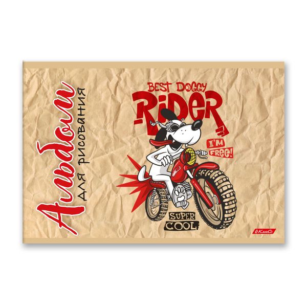 Альбом для рисования 100 г/м², A4 29х20.5 см, 8 л. на скобе, 20 шт, Райдер 000679, Светоч 8АЛСК4_1_3_9