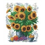 Набор для вышивания нитками Hobby&Pro, Подсолнухи, 30х35,5 см