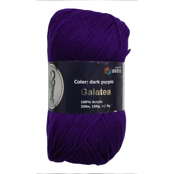 Пряжа Astra Premium (Астра Премиум) Галатея / уп.3 мот. по 100 г, 250 м, 15 темно-фиолетовый