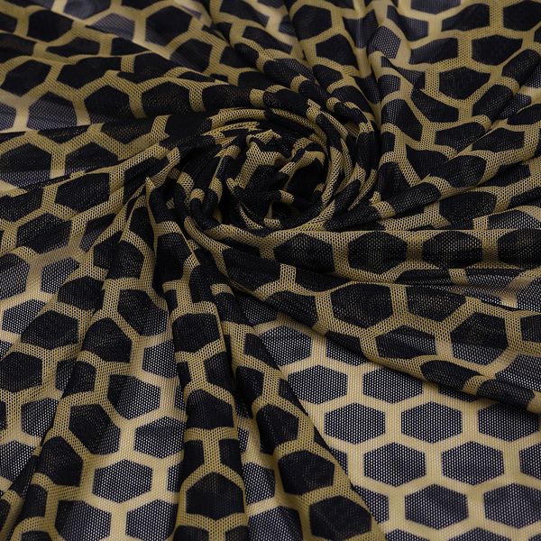 Сетка бельевая эластичная 100 г/м², шир.160 см / 3 метра, принт Соты /SZ025816.14/