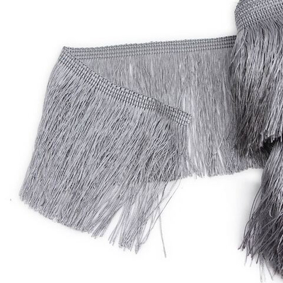 Бахрома отделочная широкая 120.0 мм / 25 метров, 361 серый