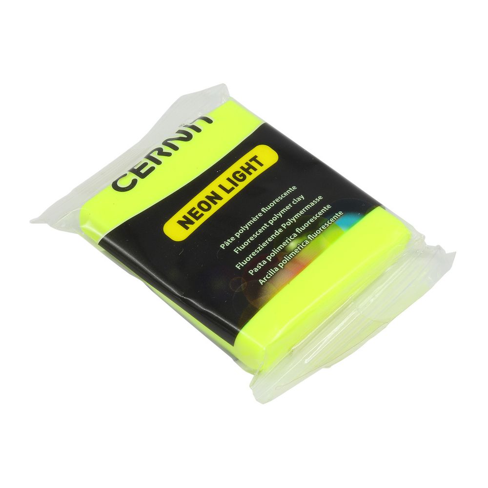 Полимерная глина Cernit Neon запекаемая, неоновая 56 гр, 700 неон-желтый