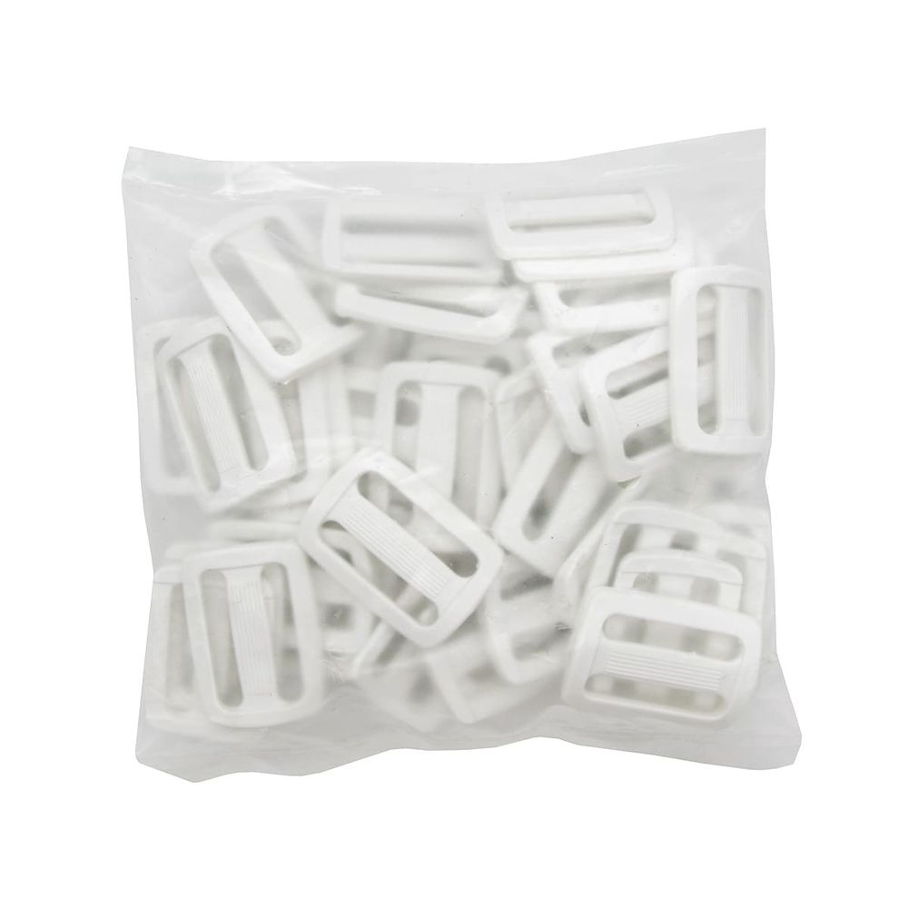 Пряжка, ПА, цветная, 30 мм (1000 белый), 50 шт