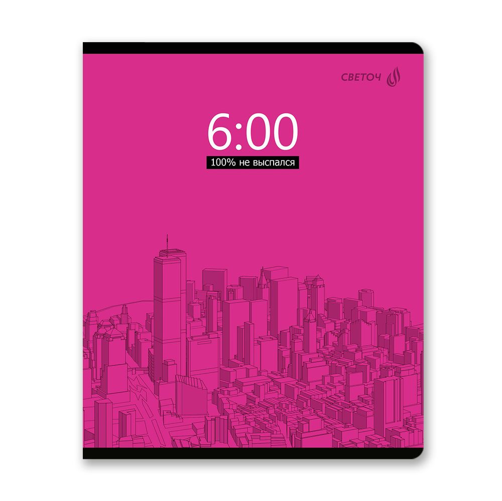 Тетрадь ученическая общая, глянцевый сплошной лак A5+ 96 л. на скобе 65 г/м², белизна 100 %, 5 шт, клетка, 01112 Ритм, Светоч Т69