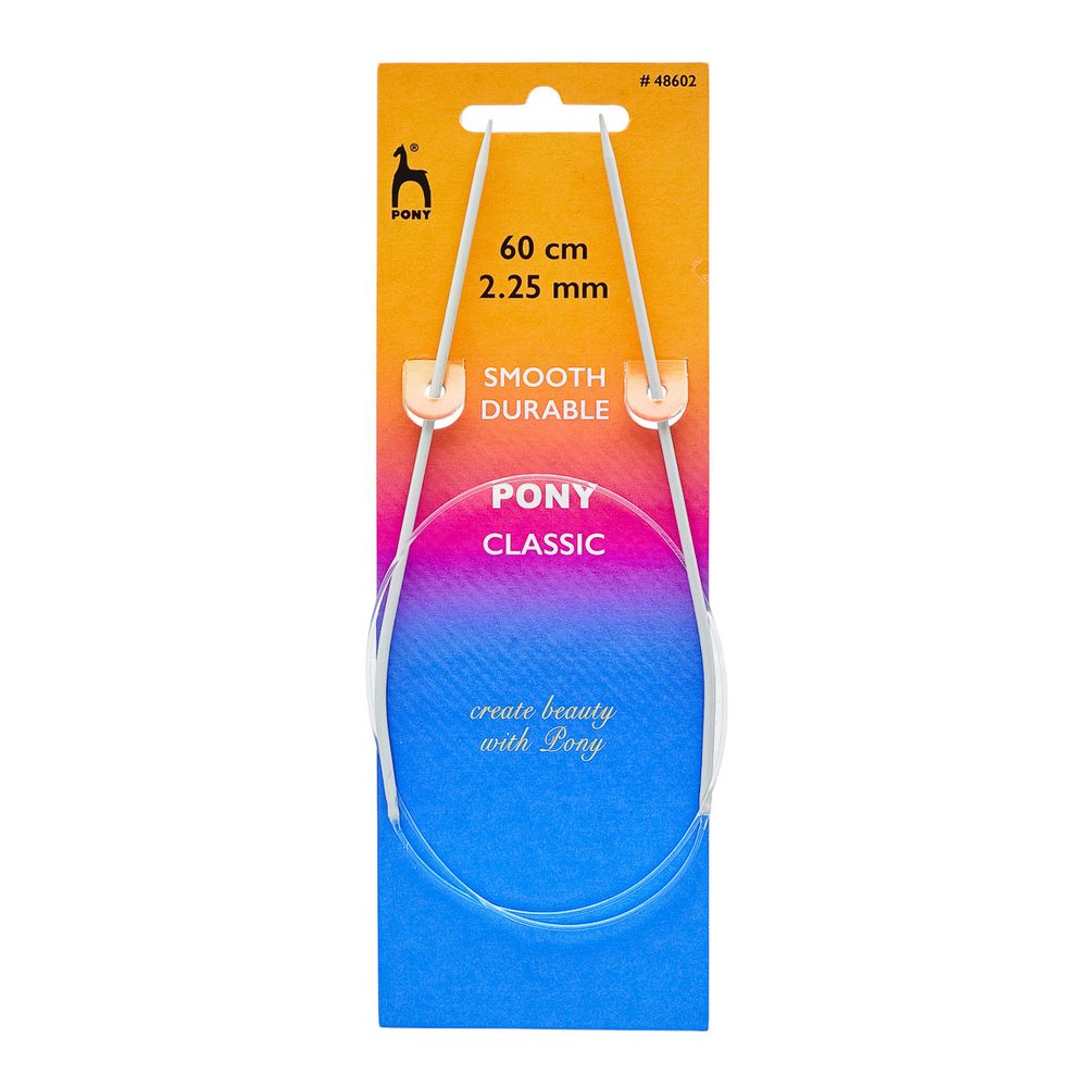 Спицы круговые Pony Classic ⌀2.25 мм, 60 см, алюминий, 48602