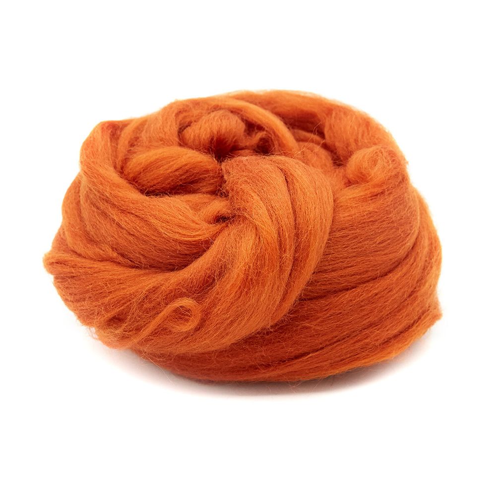 Шерсть для валяния Троицкая тонкая 1х100 г (до 23 мкр), 31 терракот