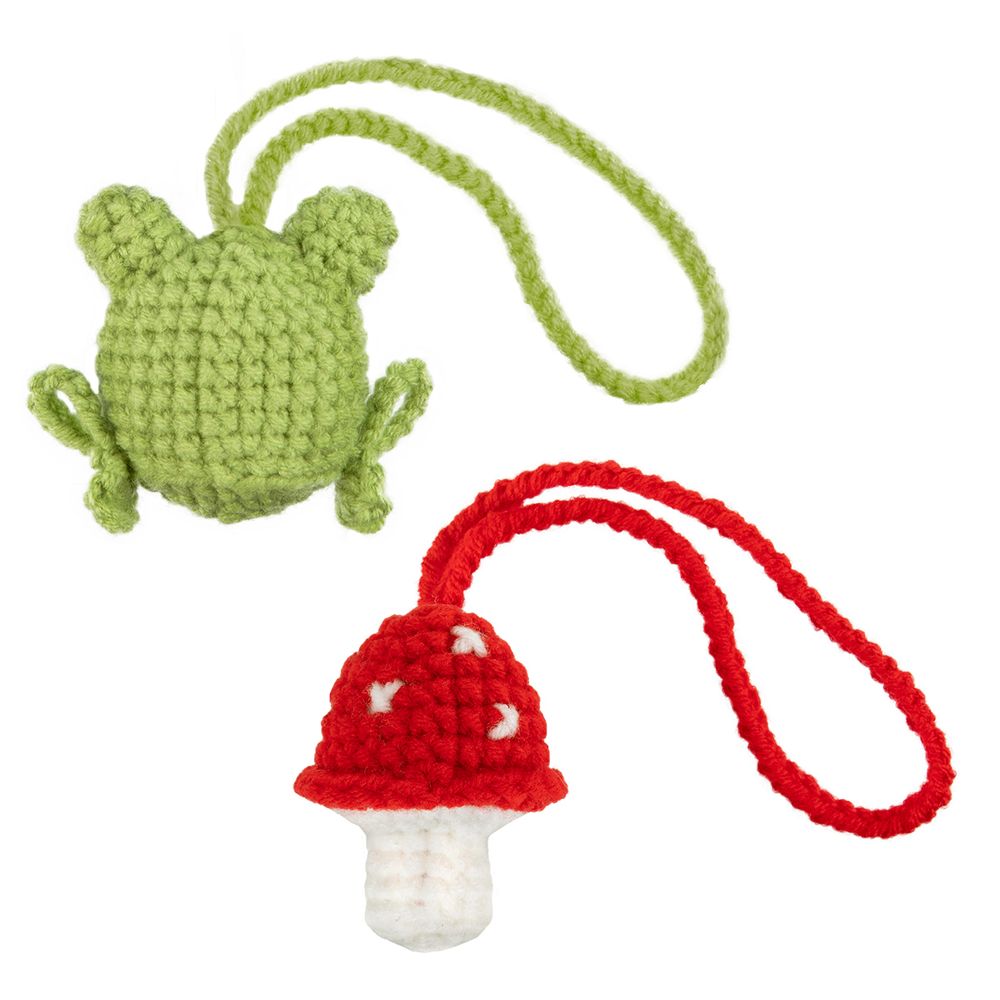 Набор для вязания игрушки Miadolla AMG-MN-0150, Лягушонок и мухомор, 5 см