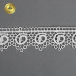 Кружево гипюр (плетёное) 35 мм, 0800 цв.01 белый уп.13,7м, Kruzhevo