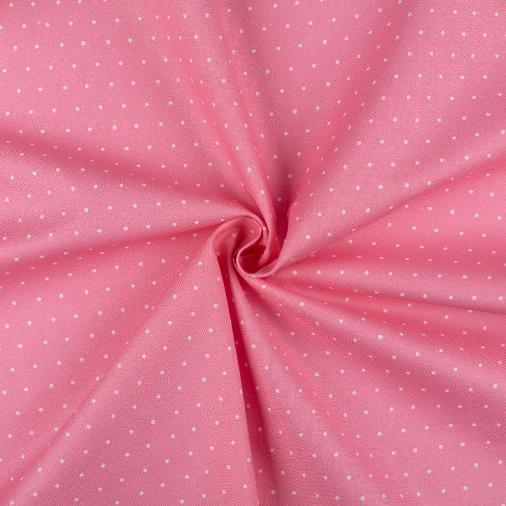 Ткань для пэчворка Peppy Бабушкин сундучок, отрез 50х55 см, 140 г/м², БС-54 горох розовый, Peppy