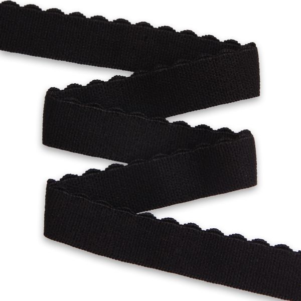 Резинка бельевая (отделочная) становая 15.0 мм / 50 метров, черный, (ML175.015/1)