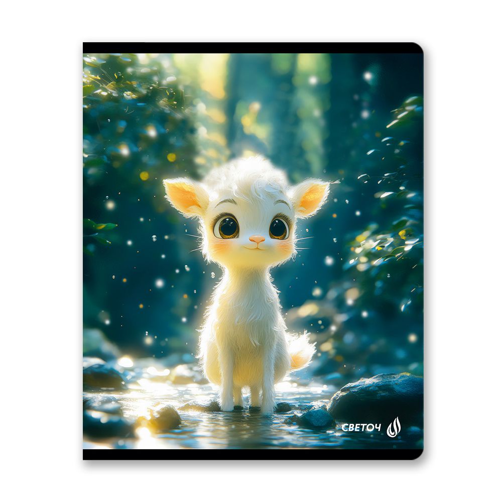 Тетрадь ученическая общая, выборочный лак, A5 48 л. на скобе 65 г/м², белизна 100% 10 шт клетка, 01493 Монстрики, Светоч Т195