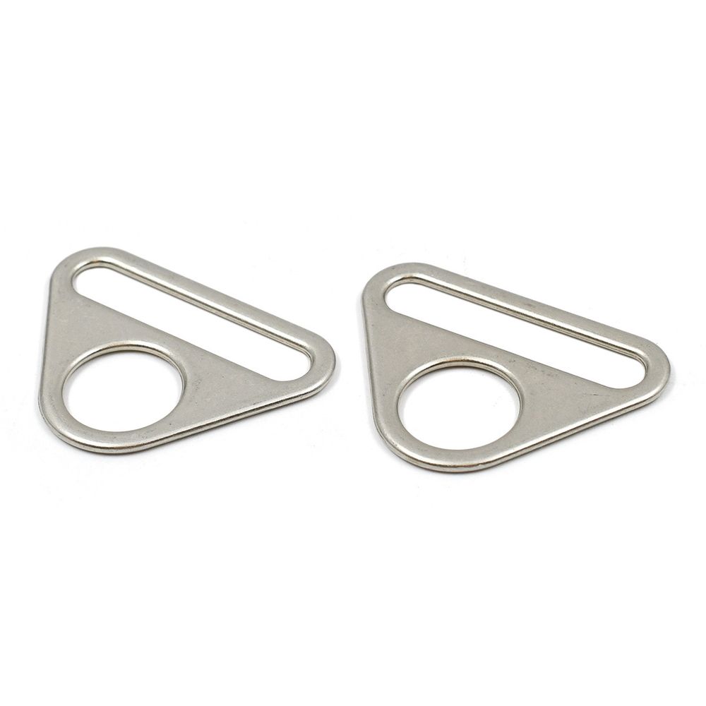 Рамка треугольная литая металл 38 мм, 20 шт, матовый никель, ZH-65