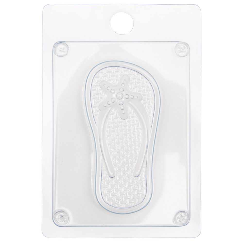 Пластиковая форма для мыла №01 14.8х10 см, пластик, Шлепанец, Bubble Time