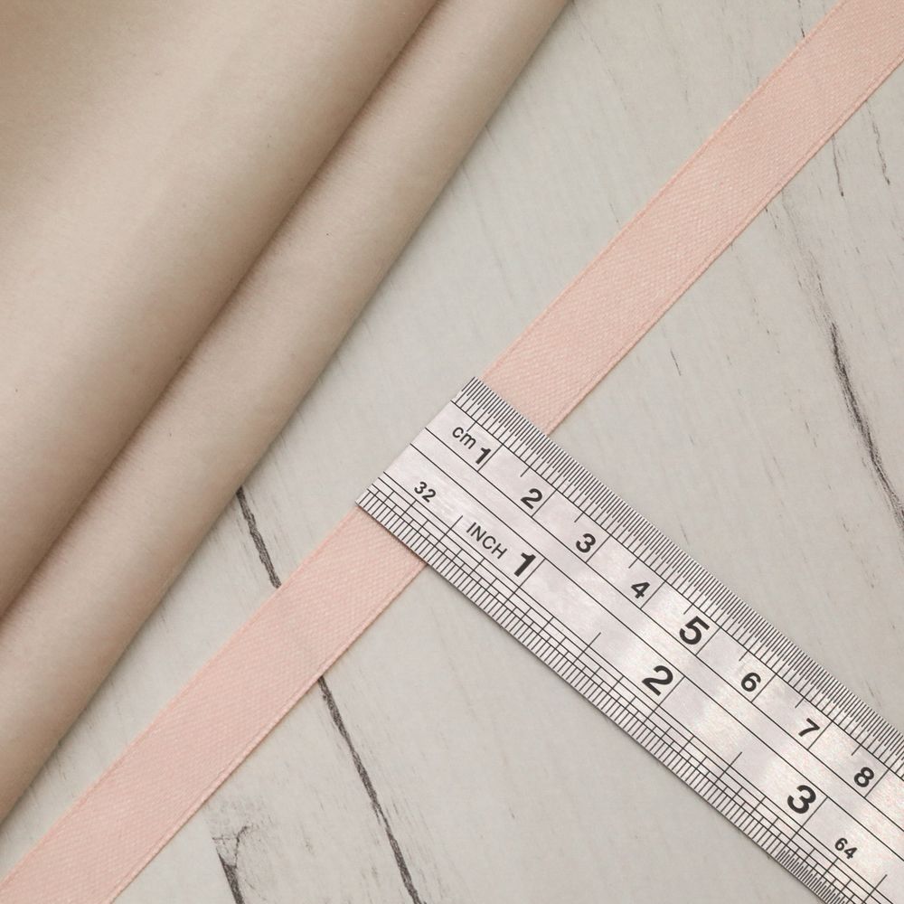 Лента атласная 1-сторонняя 12.0 мм / 22.86±1 метров, 006 светлый персик, Globus