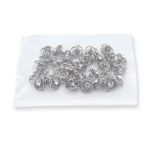 Пуговицы на ножке 16L (10мм) со стразом, металл (S серебро (никель)), 36 шт, ME 625