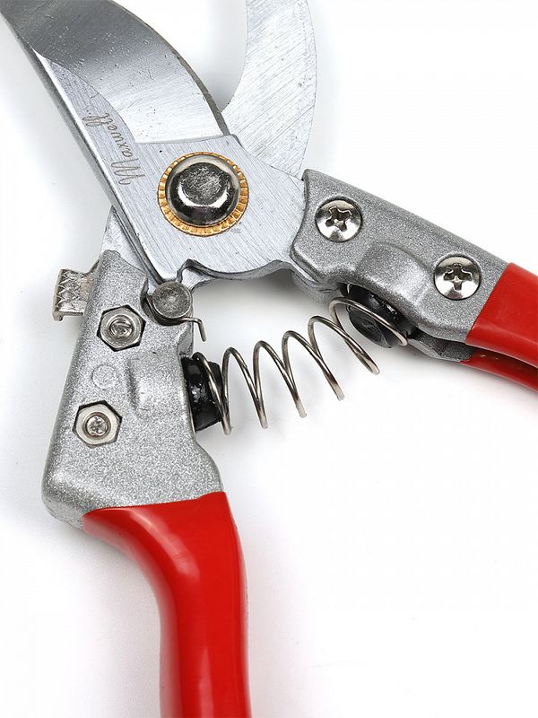 Секатор изогнутое лезвие 60/225 V8 ручки красный металл, Maxwell Garden