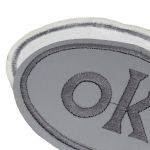 Термоаппликация овал OK 92х60мм (Reflective (отражающий)), 2 шт, LA560
