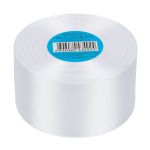 Лента атласная 1-сторонняя 50.0 мм / 33±2 метра, 001 белый, Gamma
