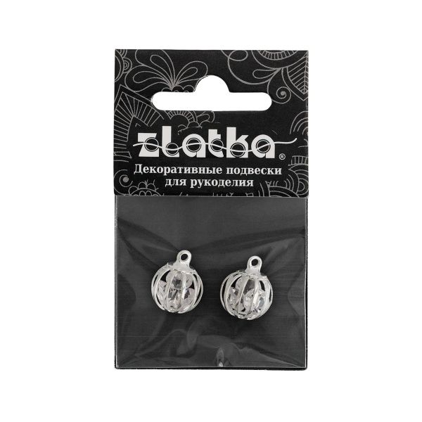 Подвеска для бижутерии 15 мм, 10 шт, №02 серебро, Zlatka JCBH-06