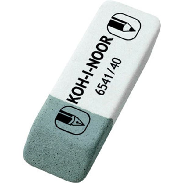 Ластик комбинированный для чернил, туши 1 6541/40 40 шт, 6541040007KDRU, KOH-I-NOOR Hardtmuth