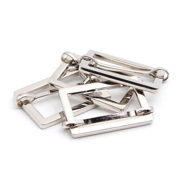 Рамка регулировочная металл литая с подвижной планкой 30 мм /37х25 мм, ⌀3.5 мм/, никель, 4 шт