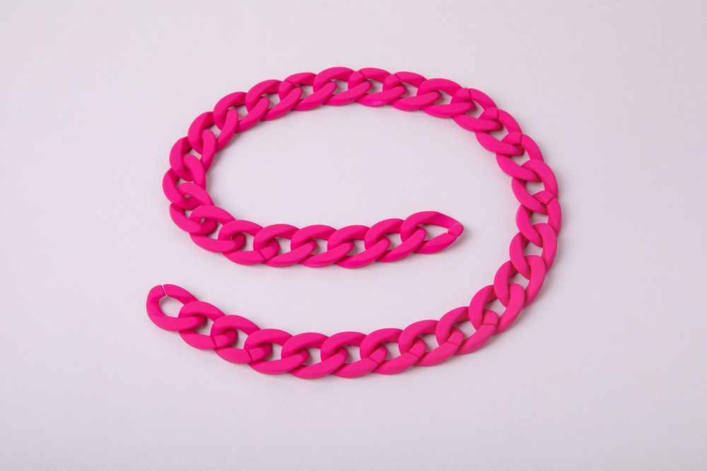 Цепочка для сумки, пластик 60 см, 1 шт, №19 фиолетовая фуксия, Gamma MPE-03