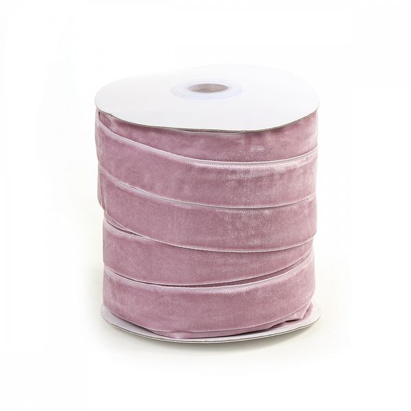 Лента бархатная (тесьма) 20.0 мм / 22.86±1 метров, арт.20VR73 нейлон цв.сиреневый