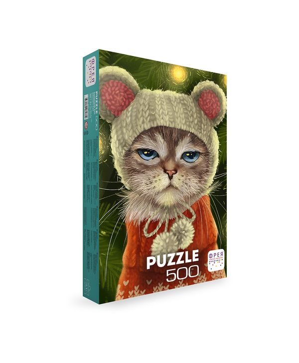 Пазл 500 элементов, Угрюмый кот, PZL-500/05, Фрея