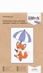 Набор для вышивания 12-070 "Прогулка под зонтом", 11 х16.5 см, Klart, 12-070