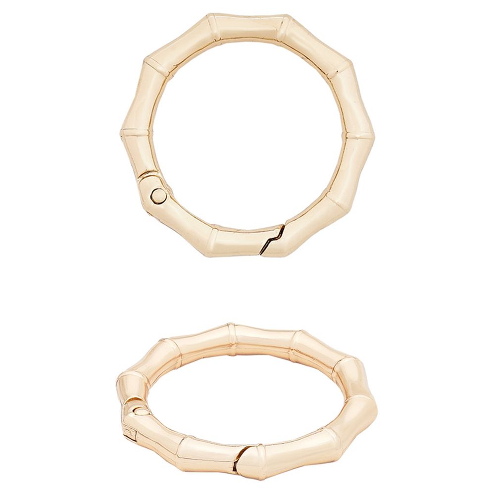 Карабин металл кольцо ⌀32 мм, декоративный, золото, MB_2231, 6 шт