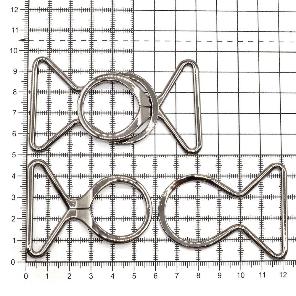 Пряжка-застежка 40 мм чер/никель, 4 шт, BIG