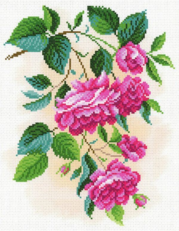 Набор для вышивания нитками МП Студия, Нежное лето, 30х40 см