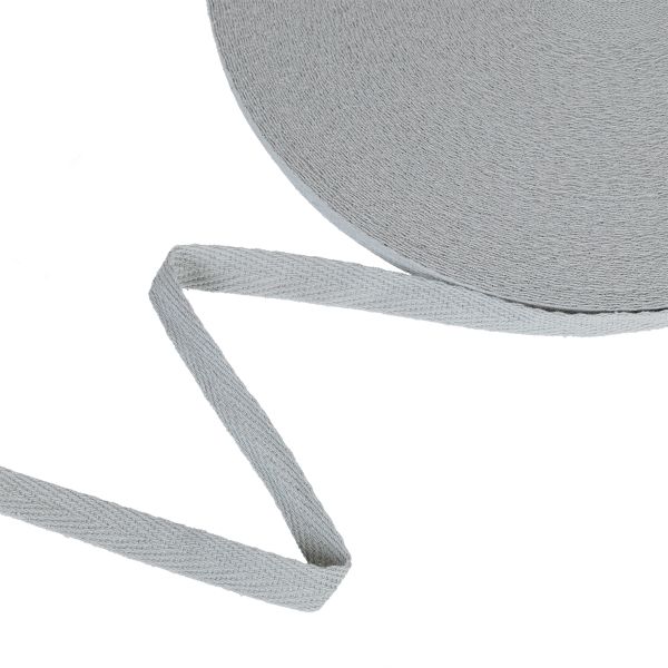 Тесьма (лента) киперная (100% х/б) 10 мм / 50 метров, св.серый/lt.grey, Gamma TCT-10