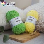 Пряжа Astra Premium (Астра Премиум) Джинс (Jeans) / уп.4 мот. по 50 г, 135 м, 450 зеленый