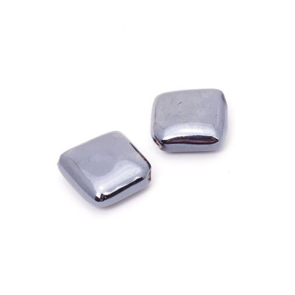 Бусины керамика 20х20х5 мм, цв. 001 черный, 2 шт, Tesoro