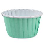 Формы для выпечки бумажные (усиленные с бортиком) 5 см, 5х3.9 см, 12 шт, №06 бирюзовый, S-Chief PPC-0010