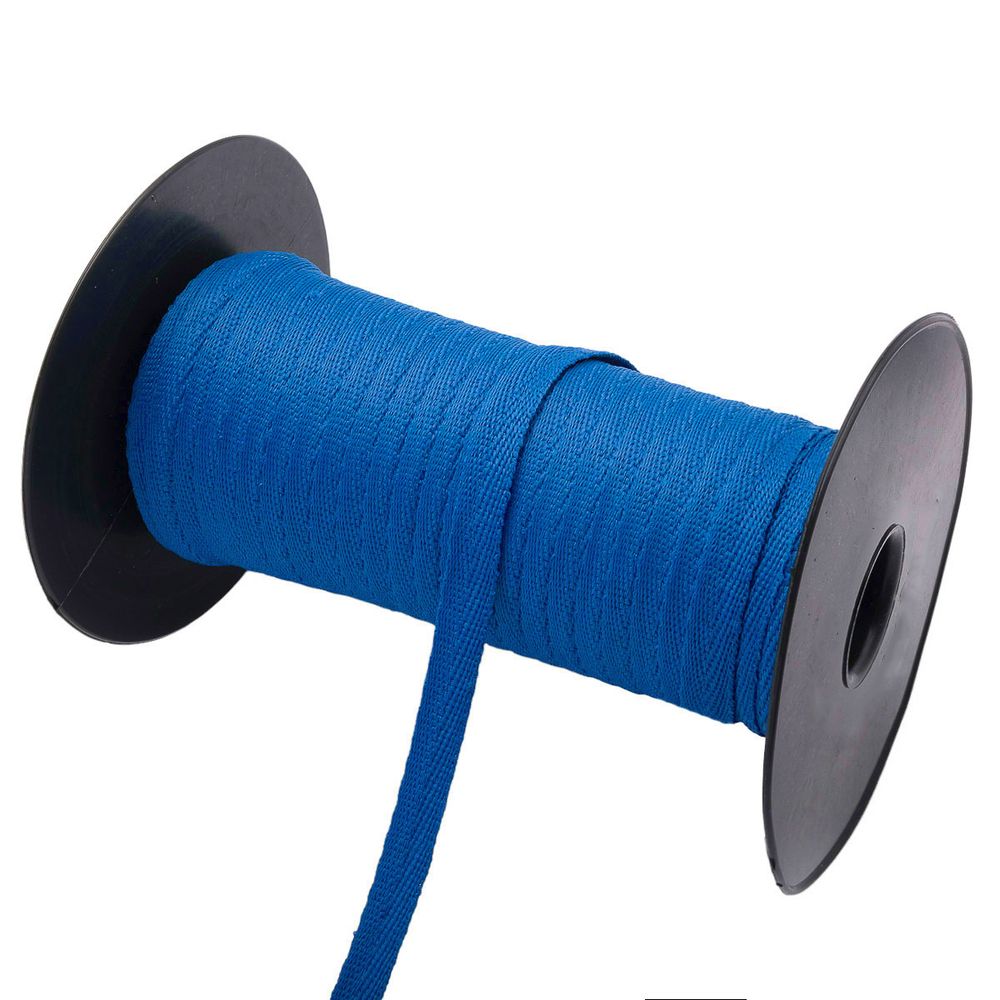 Тесьма (лента) киперная 10 мм / 50 метров, 2 г/м, 100% полиэфир, 20 синий