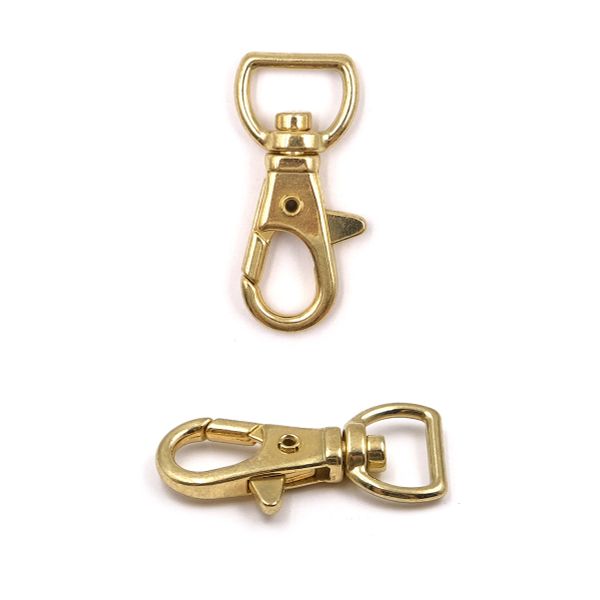 Карабин металл 13.0 мм (40х18 мм), золот., 6 шт