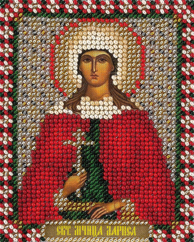 Набор для вышивания бисером Panna, Икона Святой мученицы Ларисы, 8,5х10,5 см